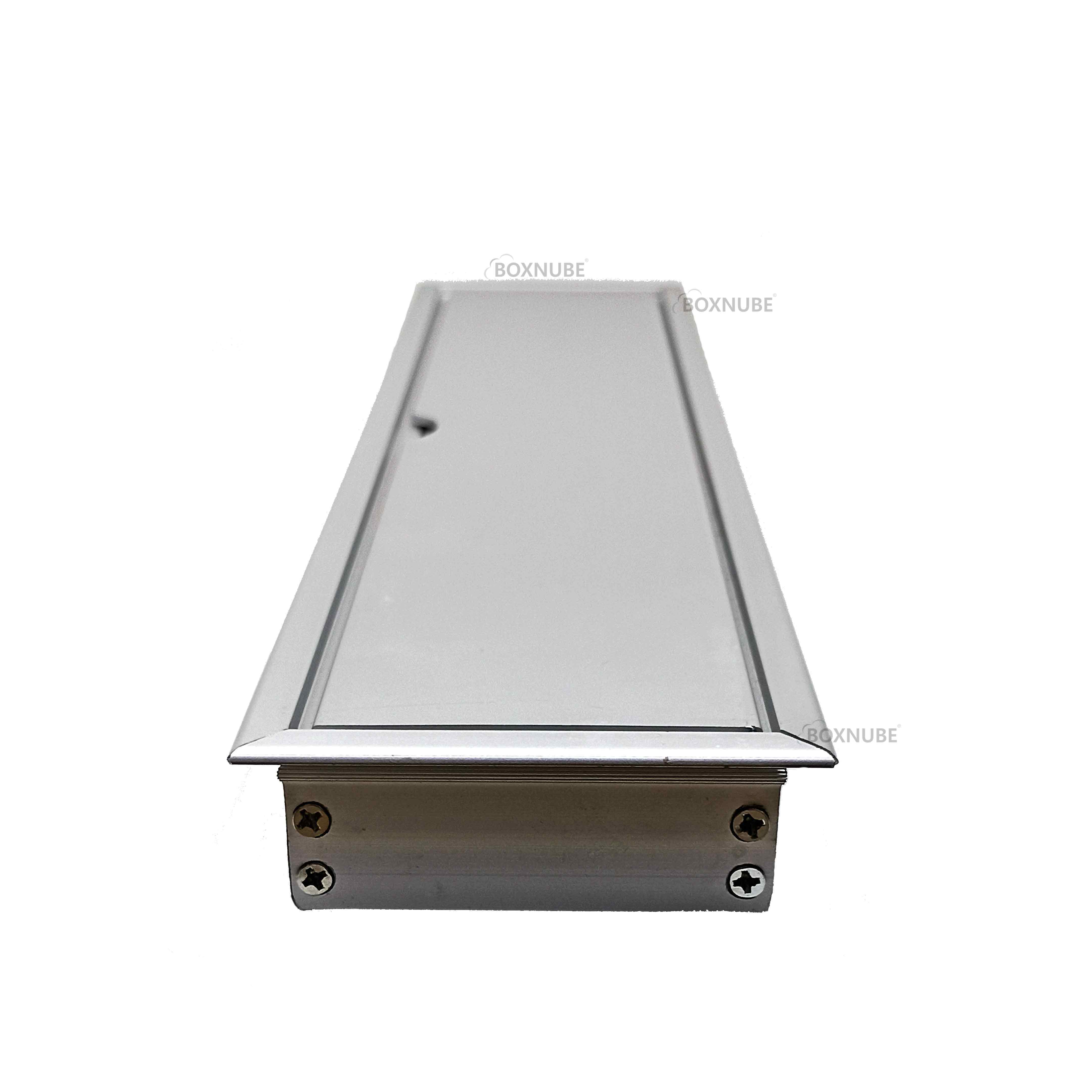 BOXNUBE Fliptop Box Cable Cubby Extension Board with Universal Power Sockets, LAN , HDMI , VGA , Aux , USB & 2RCA Ports (Silver) BOXNUBE Fliptop Box Cable Cubby Extension Board with Universal Power Sockets, LAN , HDMI , VGA , Aux , USB & 2RCA Ports (Silver)
